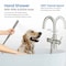 Kibi Circular Floor Mount Tub Filler With Hand Shower - Brush Nickel KTF301BN - alternate 6